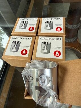 Alessi Girotondo Stainless Steel Napkin Rings - Silver (Set of 5)